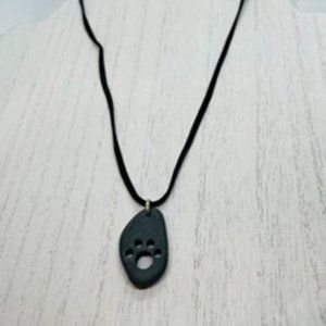 Cute! Paw print boho necklace